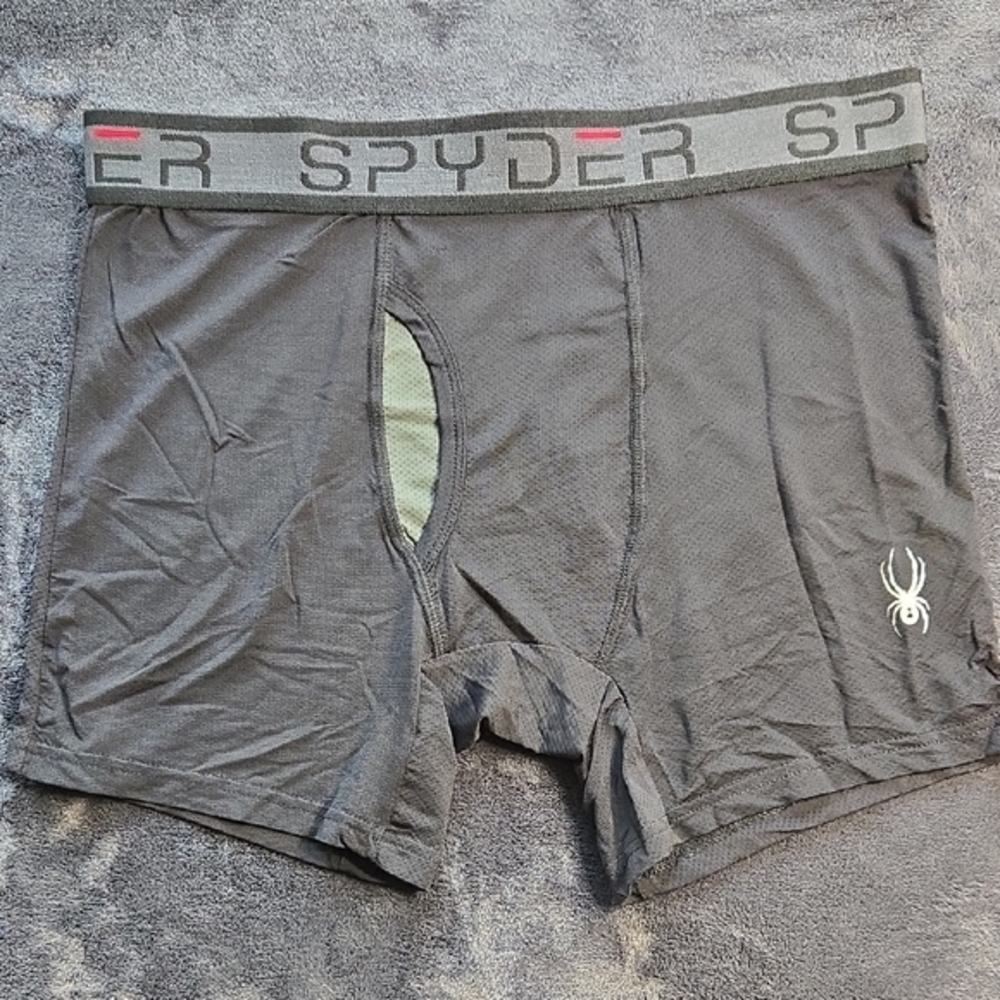 Spyder Black Boxer Briefs with Performance Fabric - Picture 1 of 4